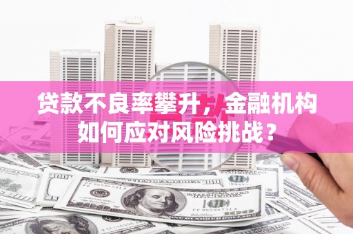 甘肃贷款不良率攀升，金融机构如何应对风险挑战？