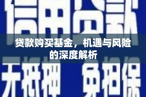甘肃贷款购买基金，机遇与风险的深度解析