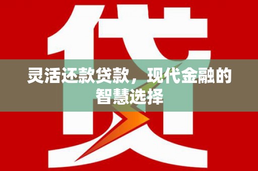 甘肃灵活还款贷款，现代金融的智慧选择