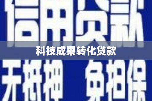 甘肃科技成果转化贷款