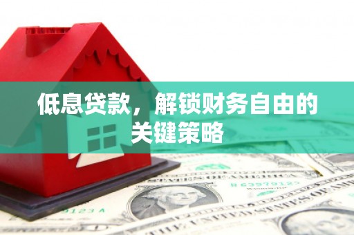甘肃低息贷款，解锁财务自由的关键策略