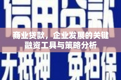 甘肃商业贷款，企业发展的关键融资工具与策略分析