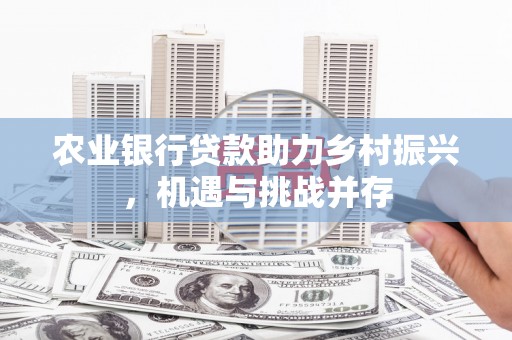 甘肃农业银行贷款助力乡村振兴，机遇与挑战并存