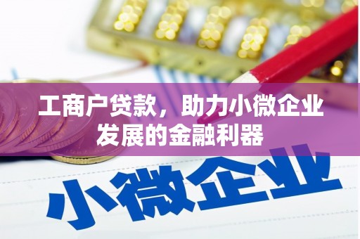 甘肃工商户贷款，助力小微企业发展的金融利器