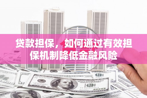 甘肃贷款担保，如何通过有效担保机制降低金融风险