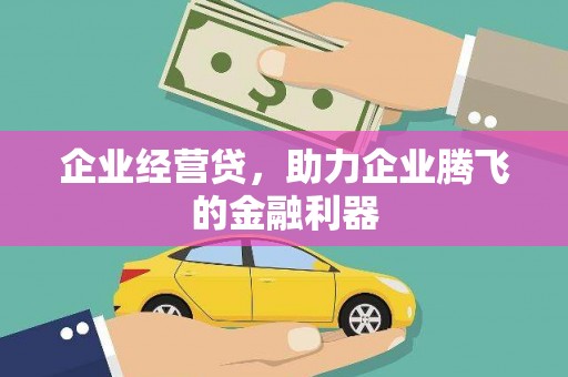 甘肃企业经营贷，助力企业腾飞的金融利器