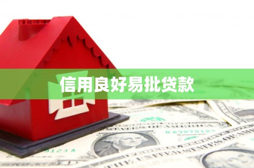 甘肃信用良好易批贷款