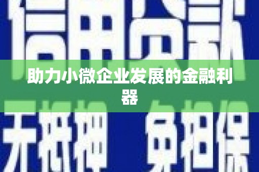 甘肃助力小微企业发展的金融利器